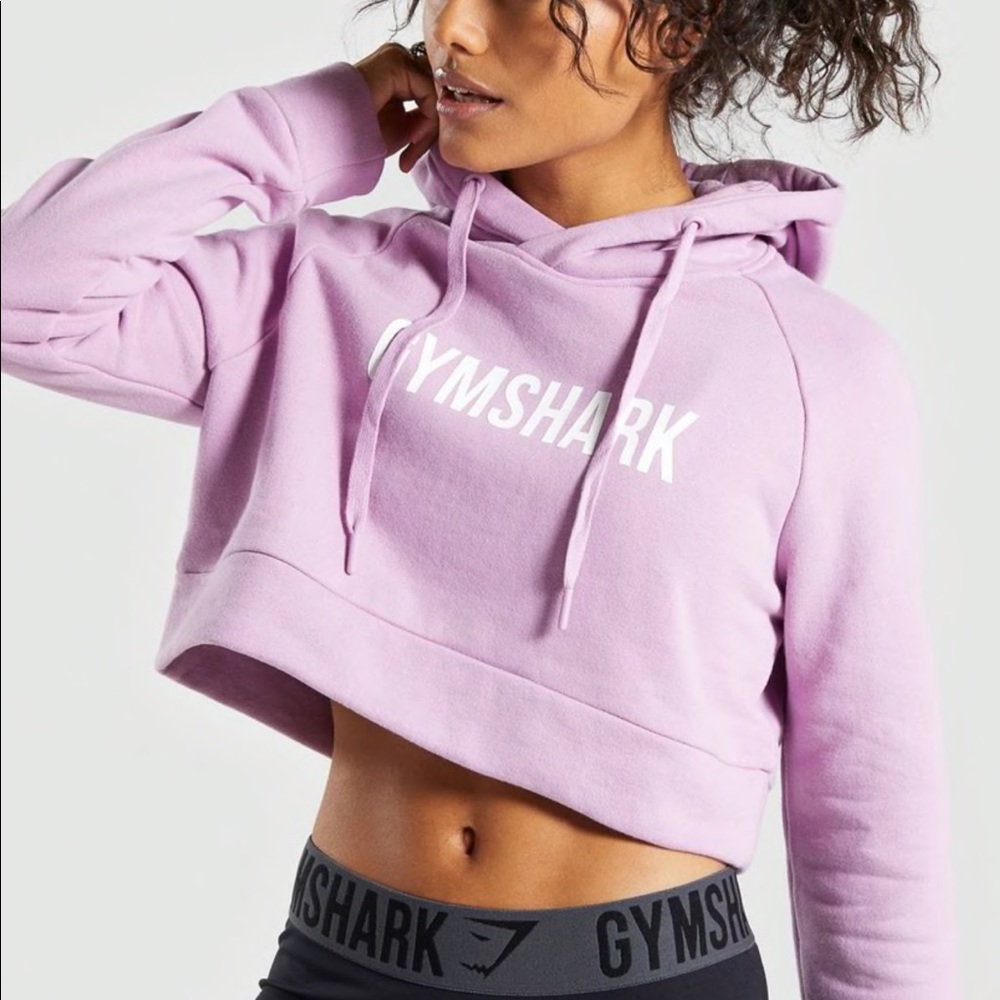 Gymshark cropped crest hoodie